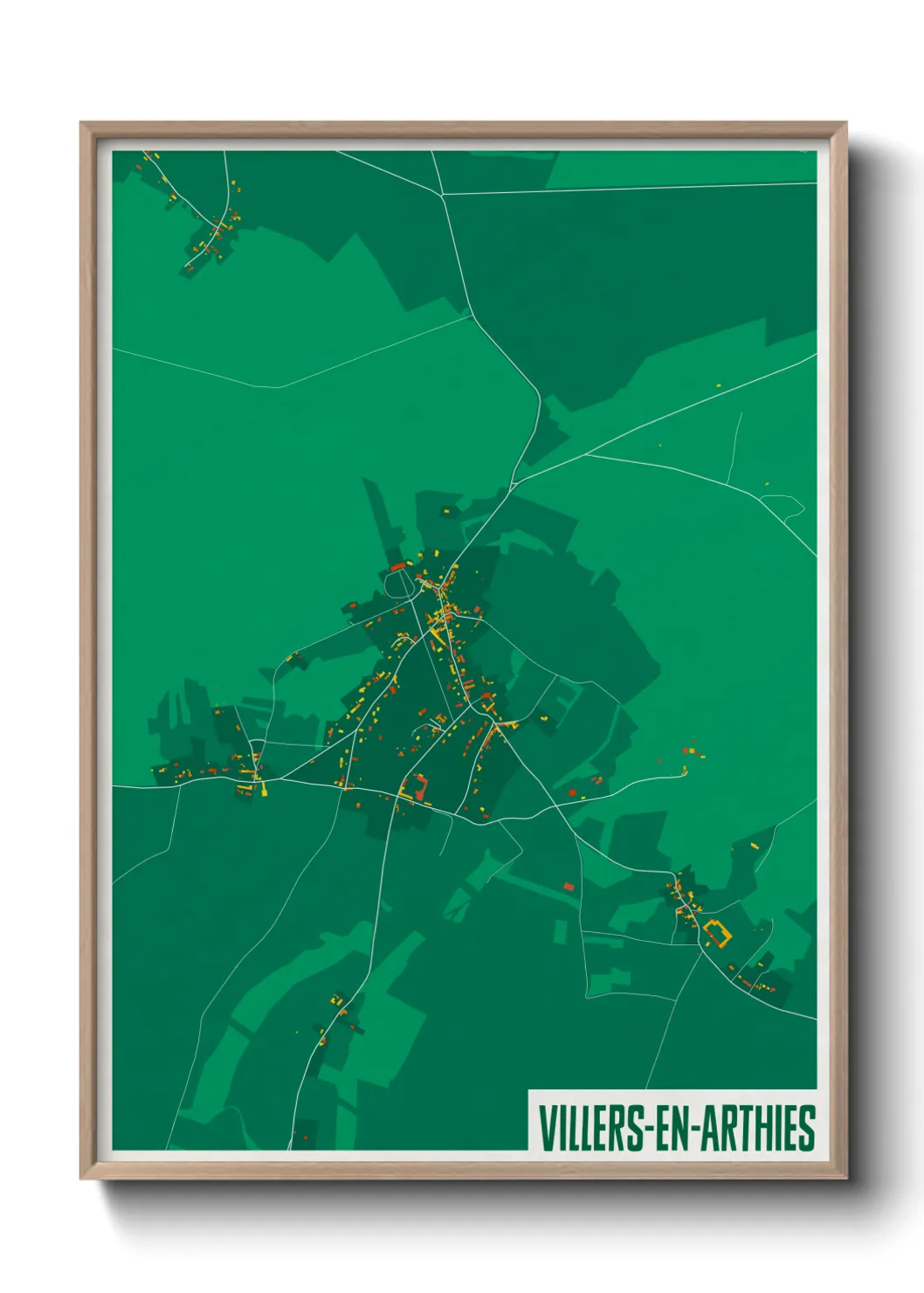 Une affiche de carte sur Villers-en-Arthies