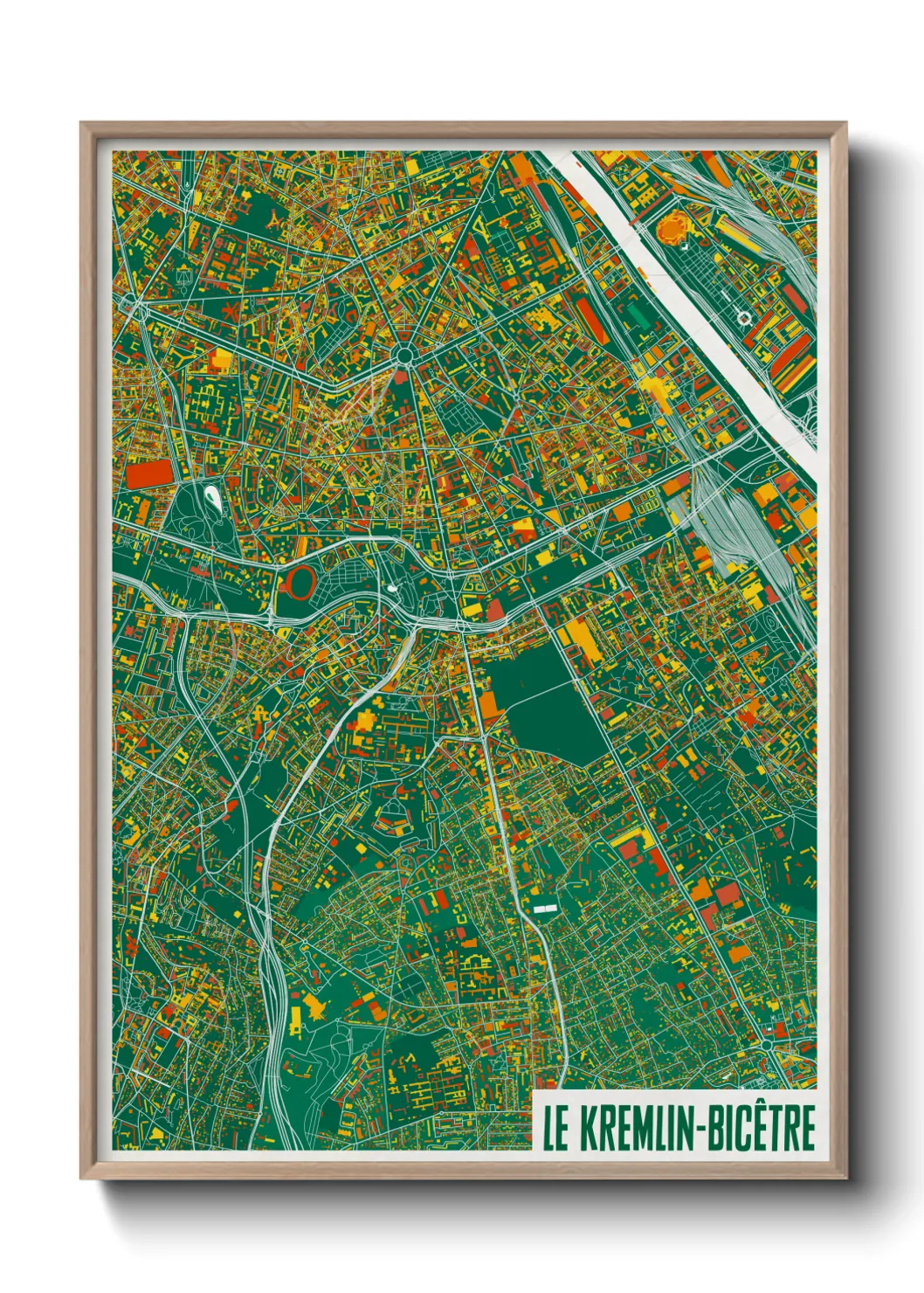 Une affiche de carte sur Le Kremlin-Bicêtre