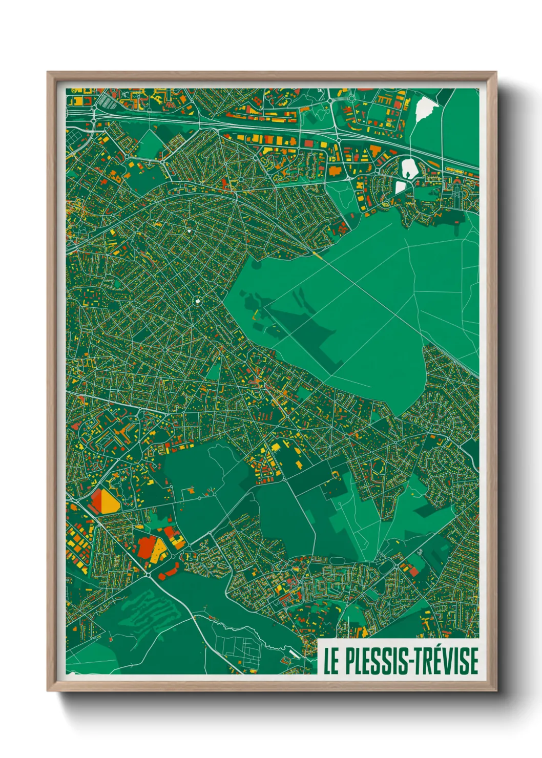 Une affiche de carte sur Le Plessis-Trévise