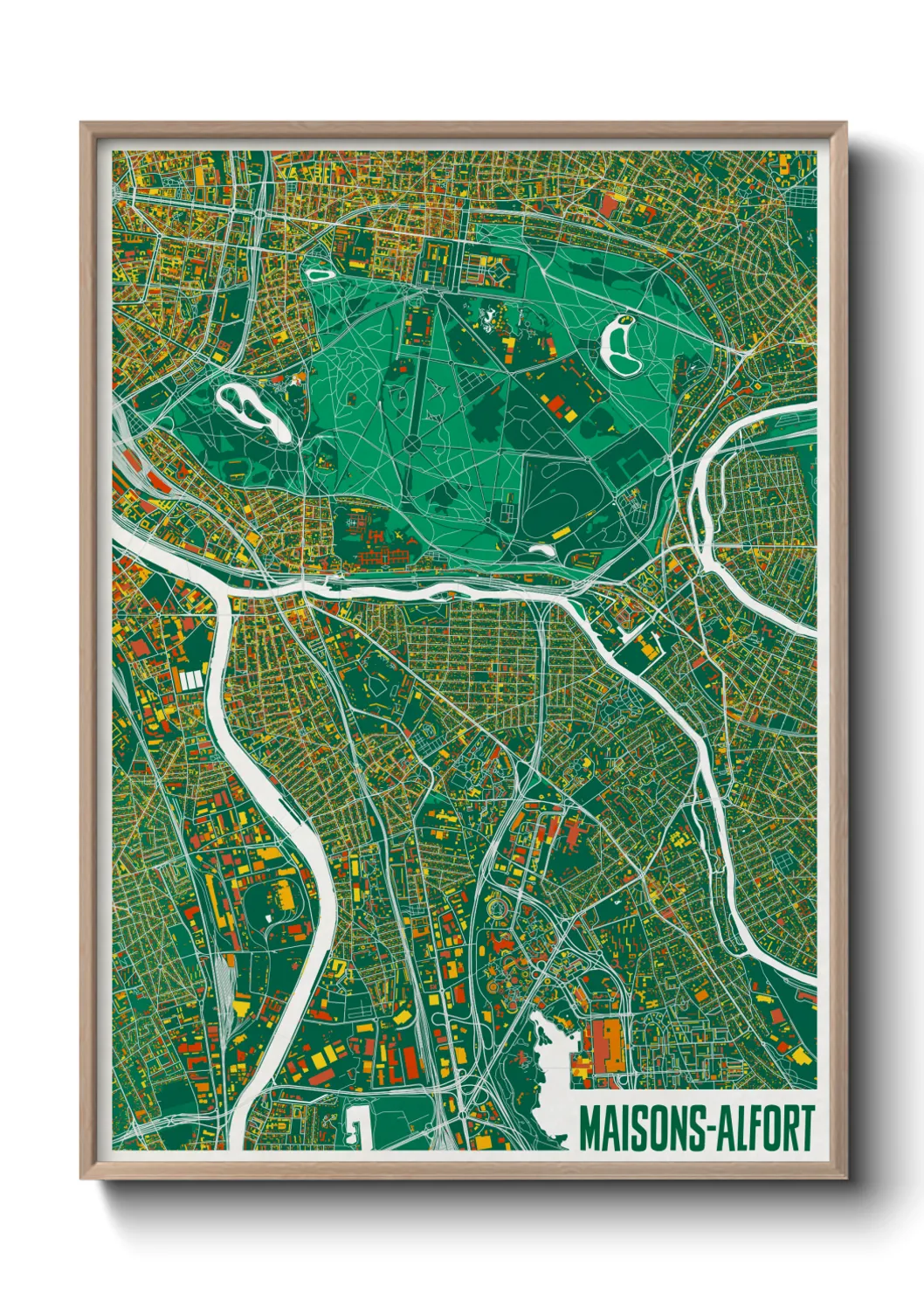 Une affiche de carte sur Maisons-Alfort