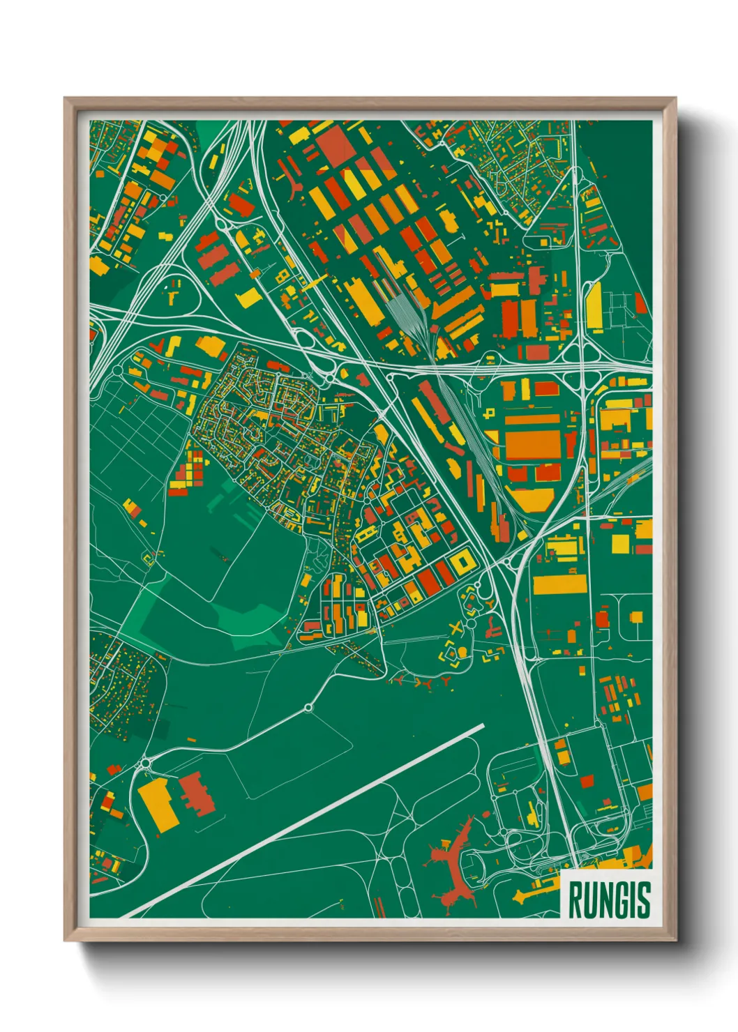 Une affiche de carte sur Rungis