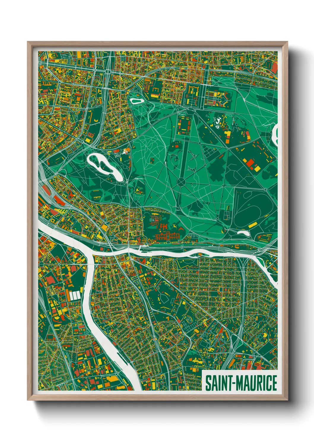 Une affiche de carte sur Saint-Maurice