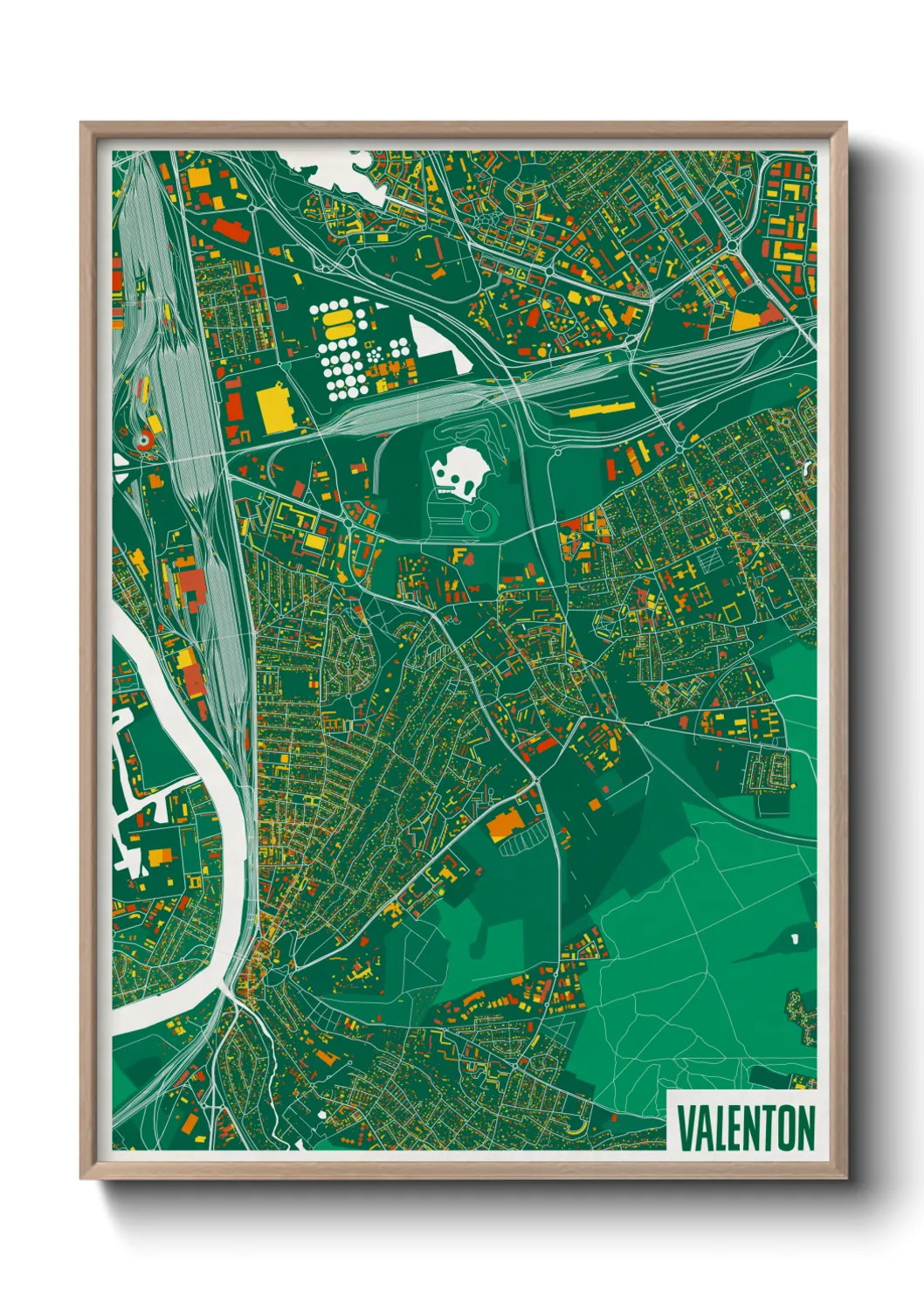 Une affiche de carte sur Valenton