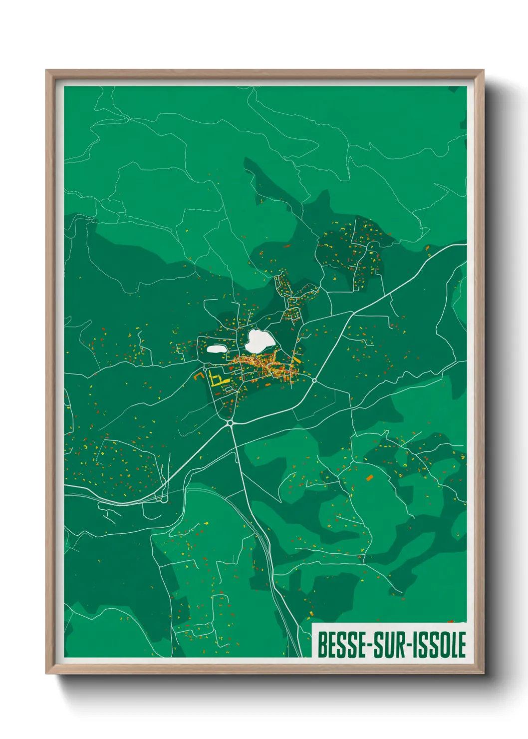 Une affiche de carte sur Besse-sur-Issole