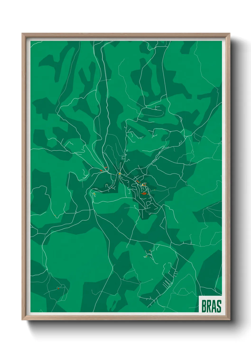 Une affiche de carte sur Bras