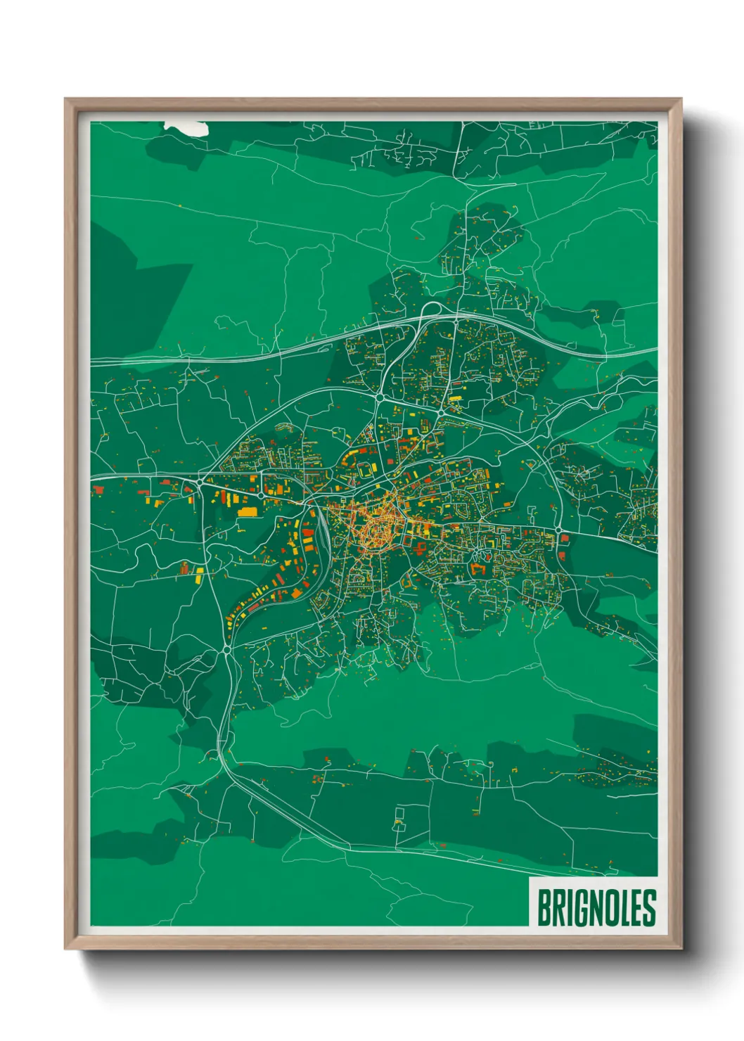 Une affiche de carte sur Brignoles