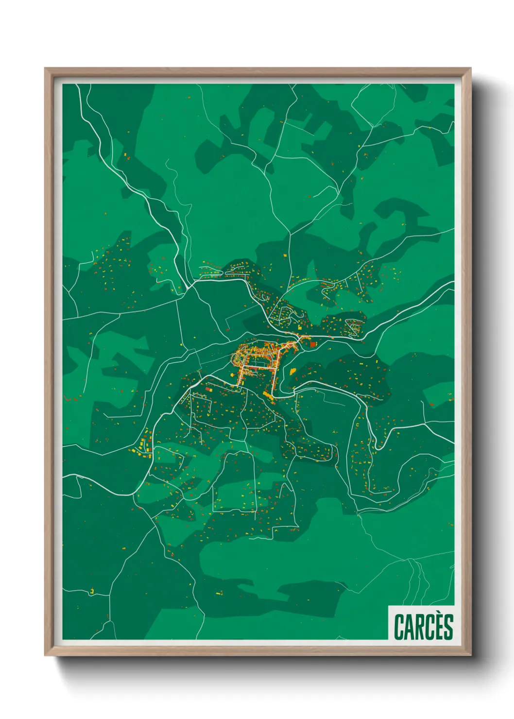 Une affiche de carte sur Carcès