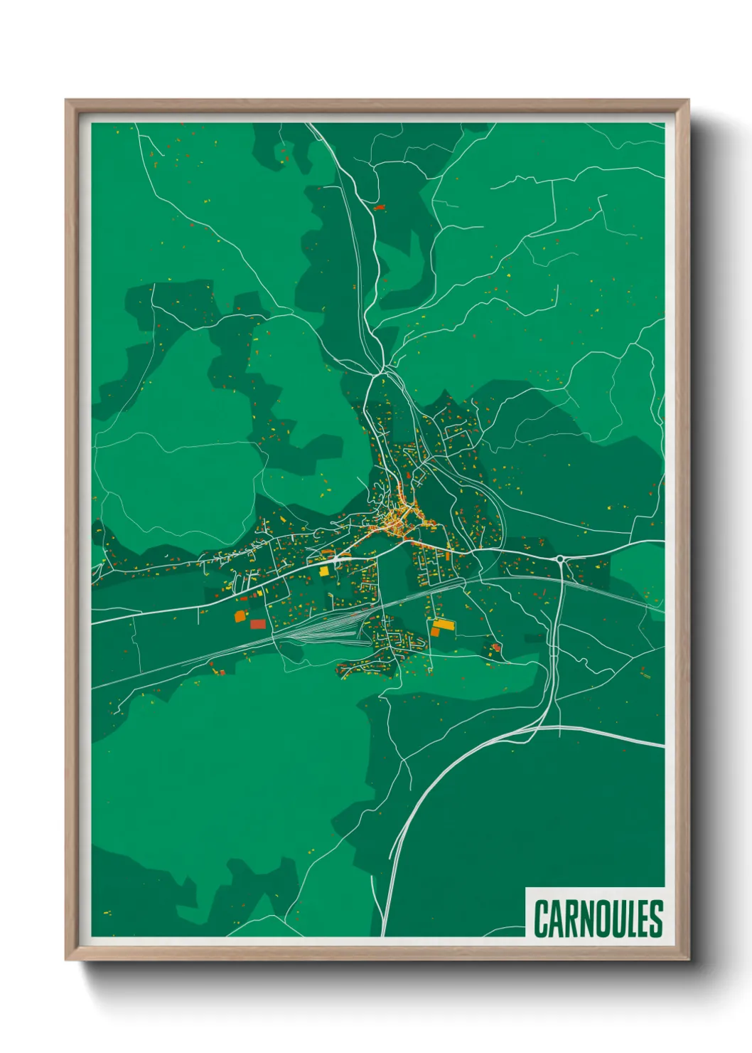 Une affiche de carte sur Carnoules