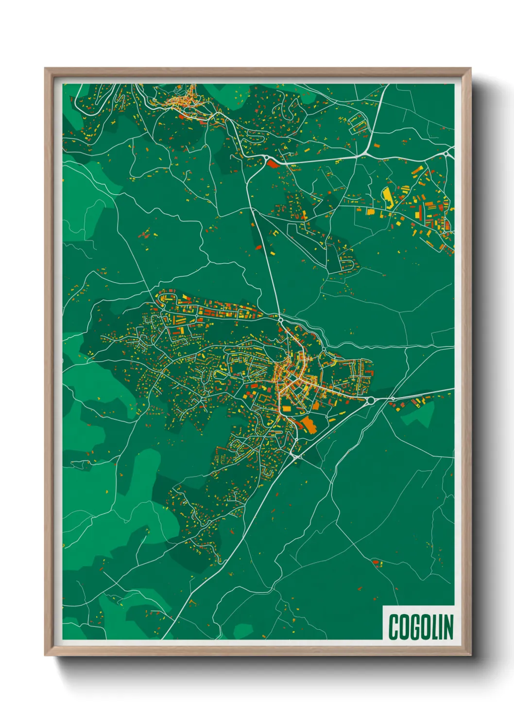 Une affiche de carte sur Cogolin