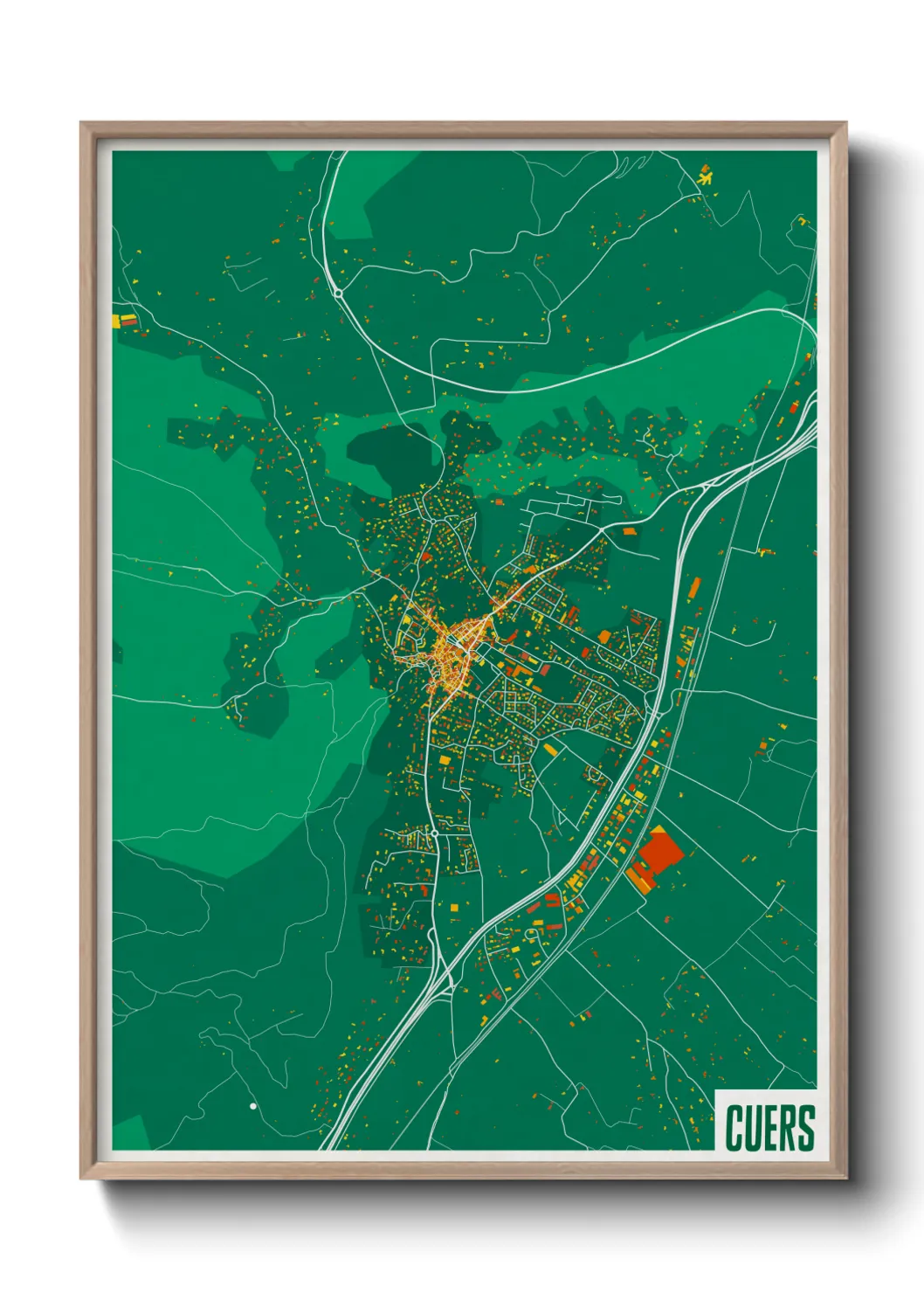 Une affiche de carte sur Cuers