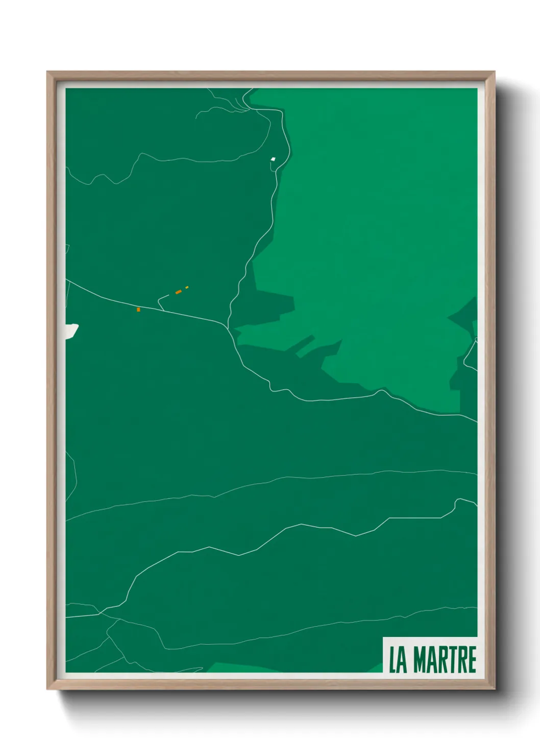 Une affiche de carte sur La Martre