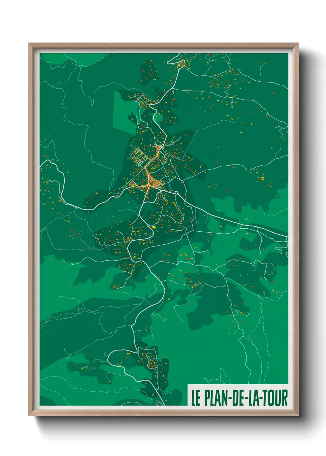 Une affiche de carte sur Le Plan-de-la-Tour