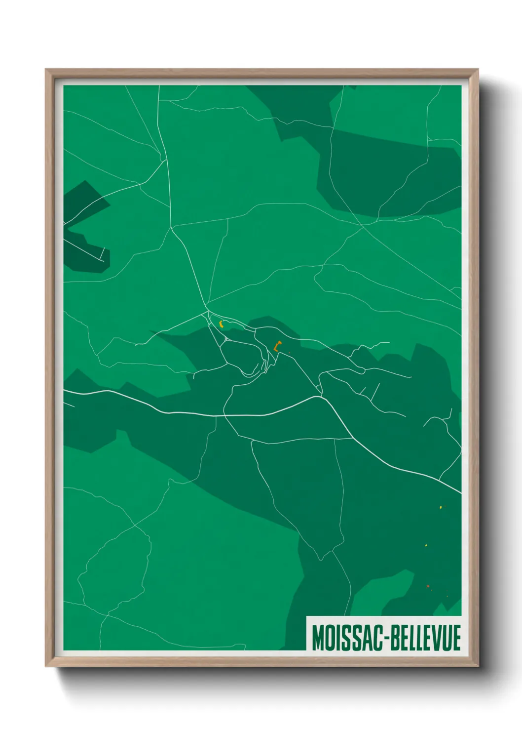 Un poster carteMoissac-Bellevue