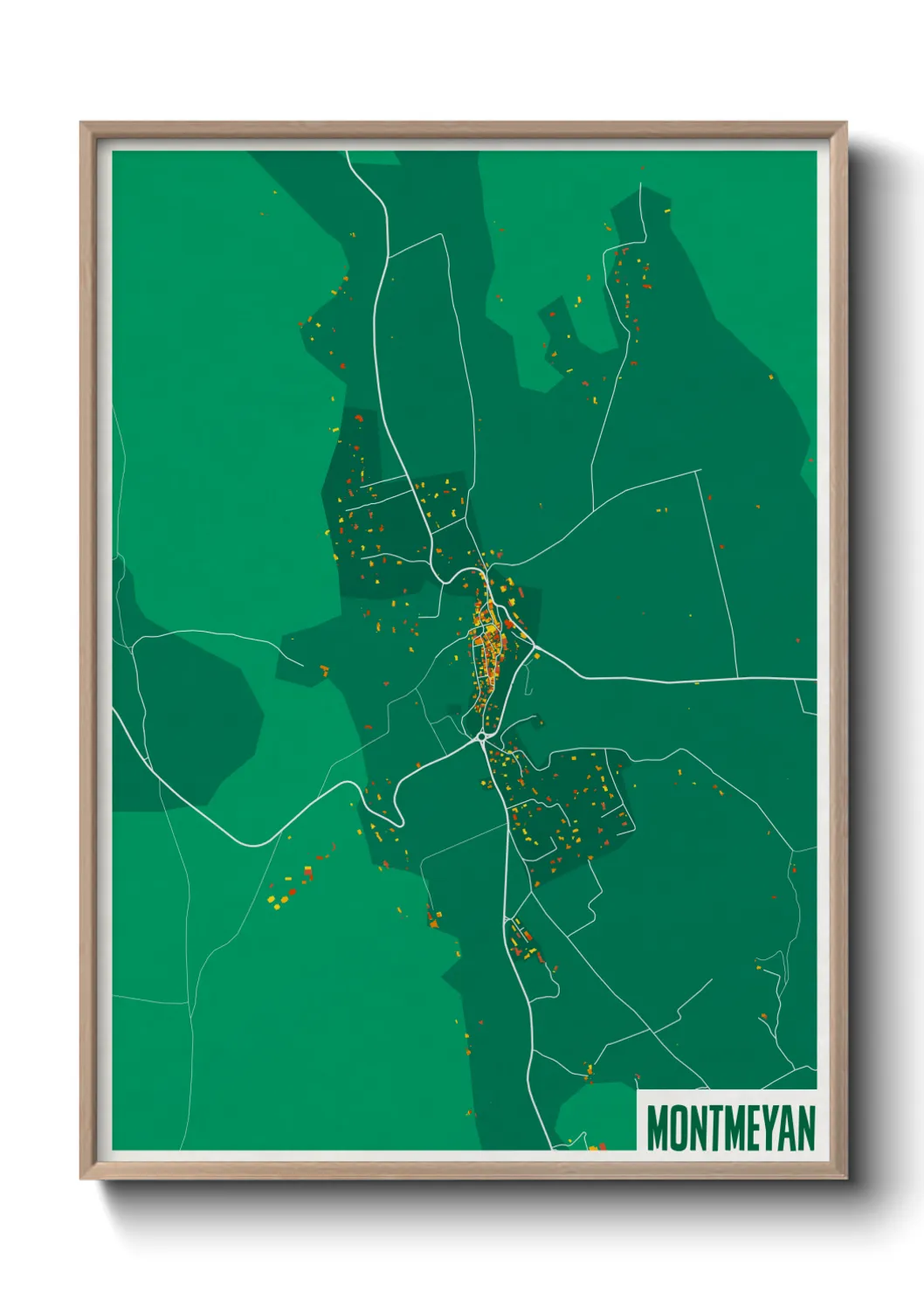 Une affiche de carte sur Montmeyan