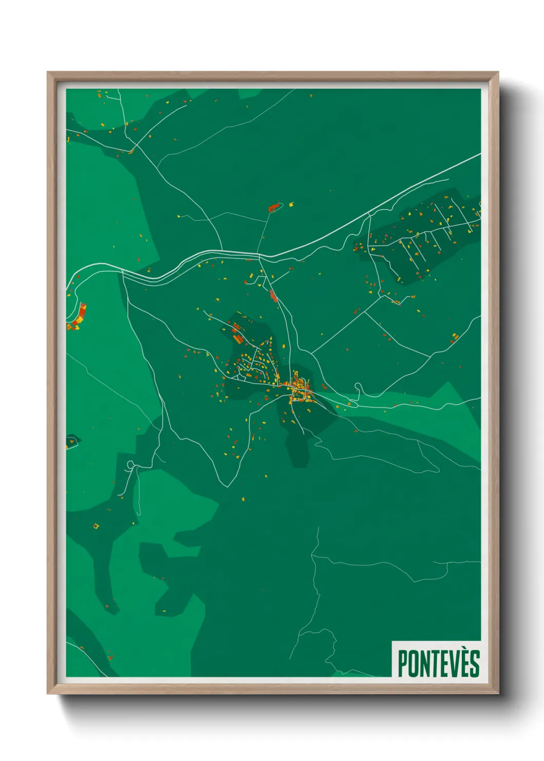Une affiche de carte sur Pontevès