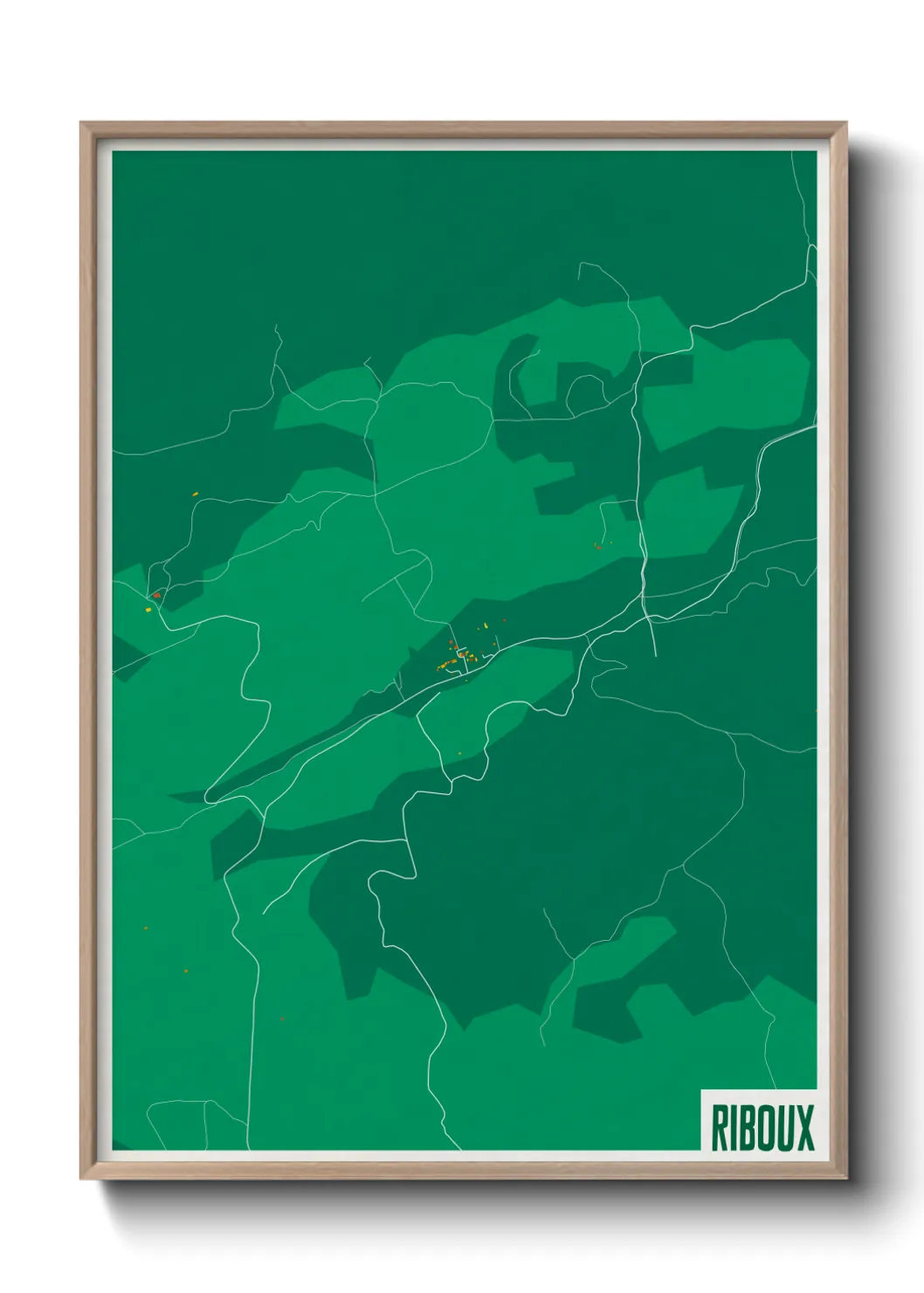 Une affiche de carte sur Riboux