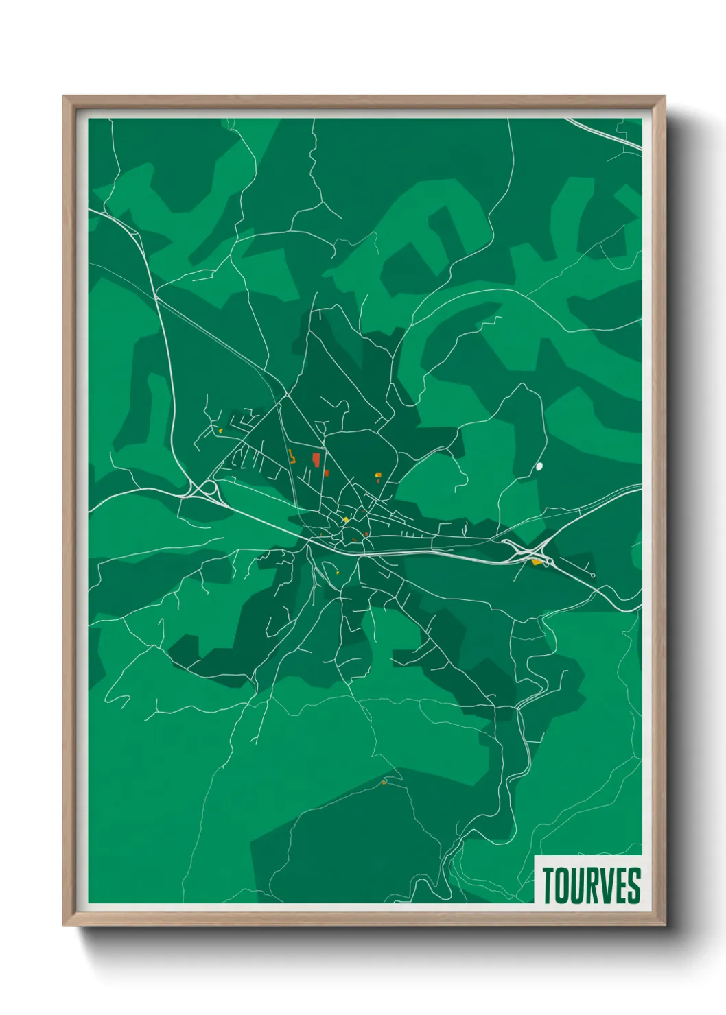 Une affiche de carte sur Tourves