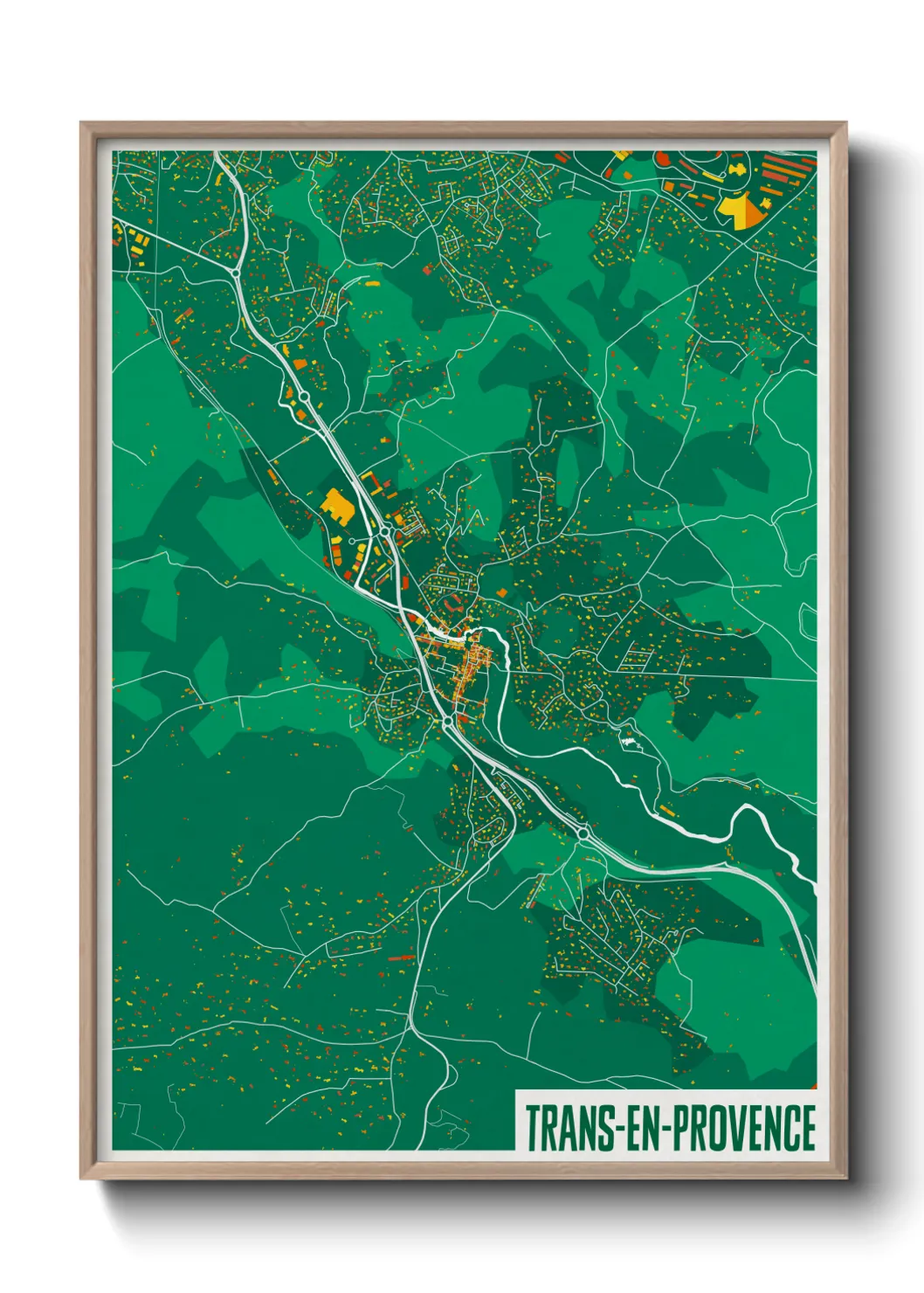 Une affiche de carte sur Trans-en-Provence