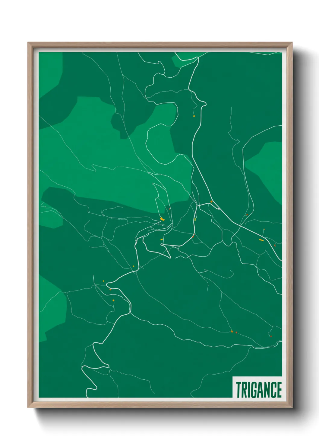 Une affiche de carte sur Trigance