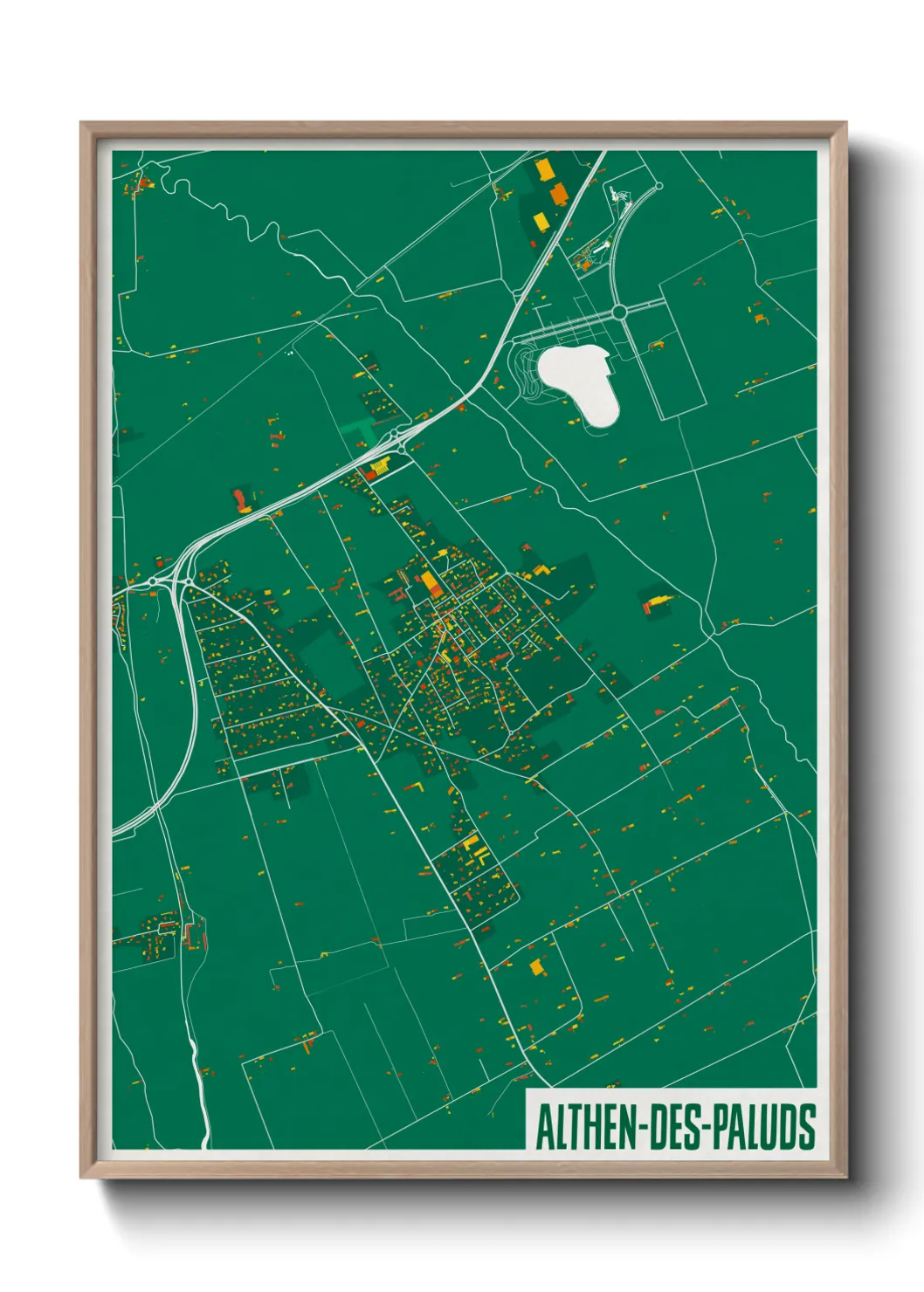 Une affiche de carte sur Althen-des-Paluds