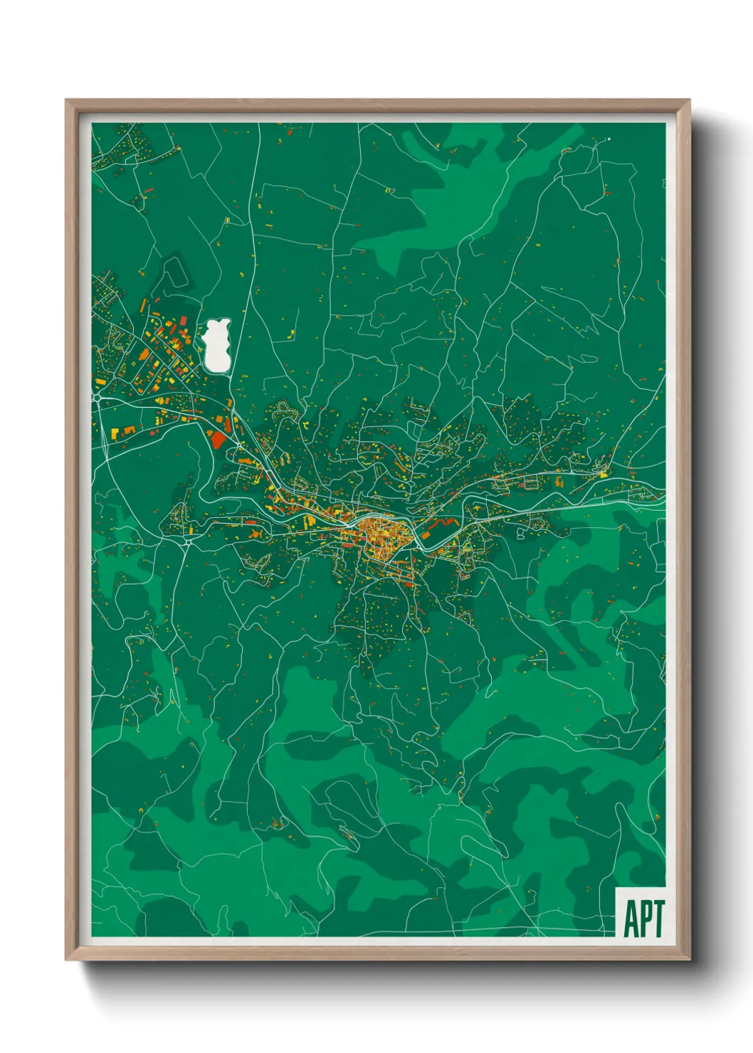 Une affiche de carte sur Apt