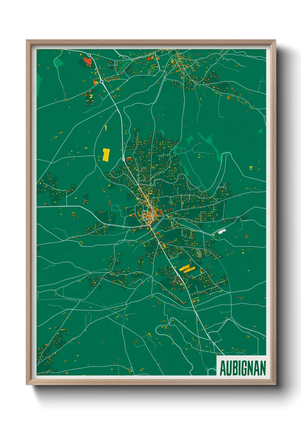 Une affiche de carte sur Aubignan