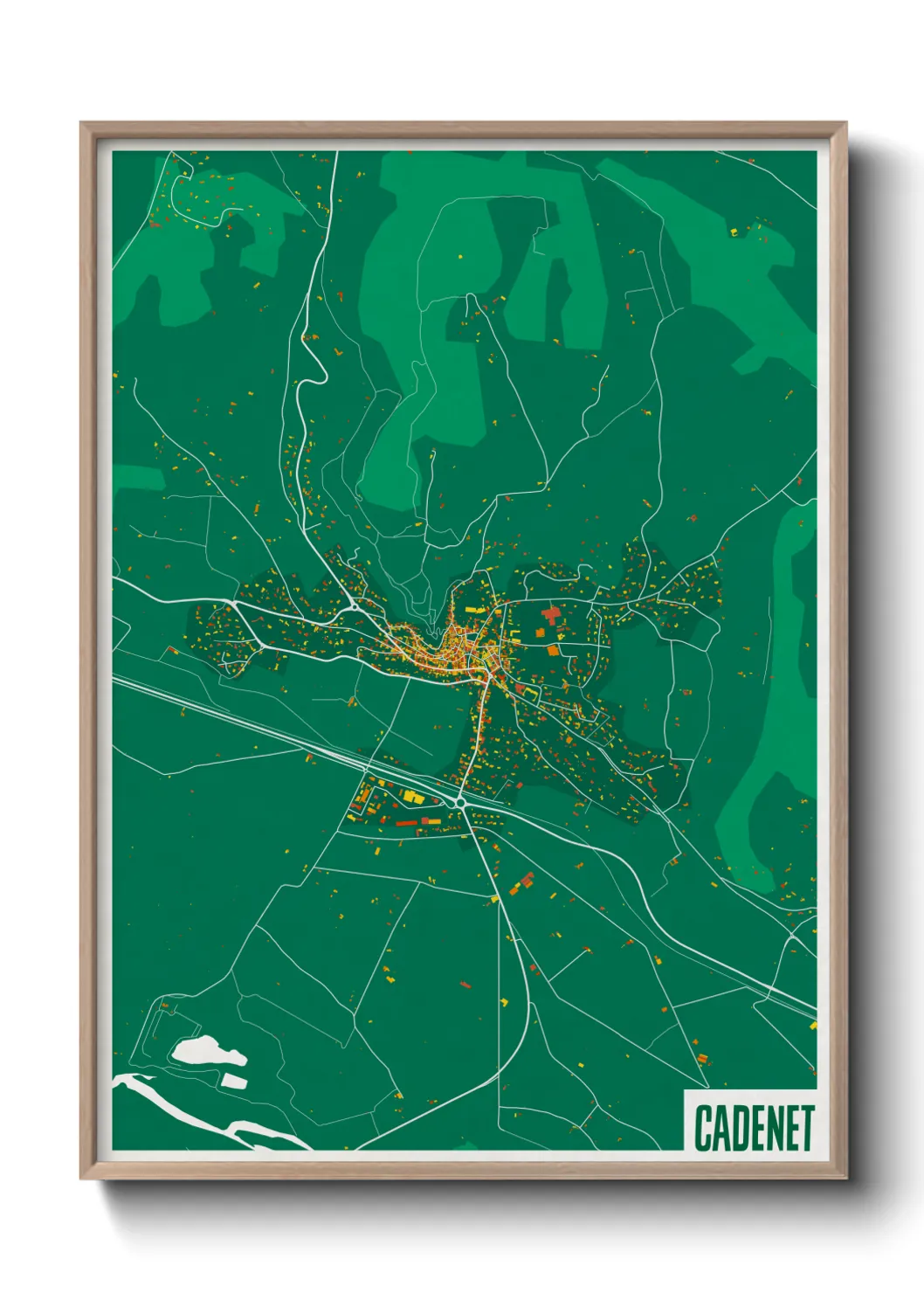 Une affiche de carte sur Cadenet