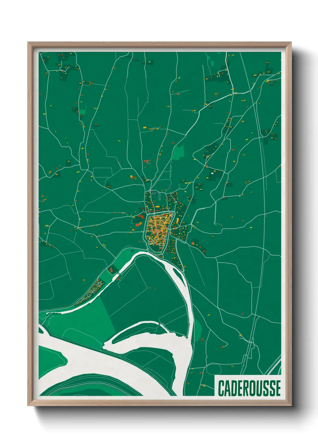 Une affiche de carte sur Caderousse