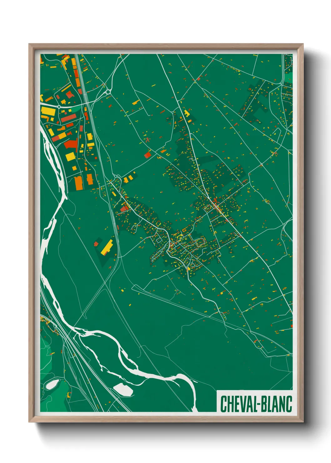Une affiche de carte sur Cheval-Blanc