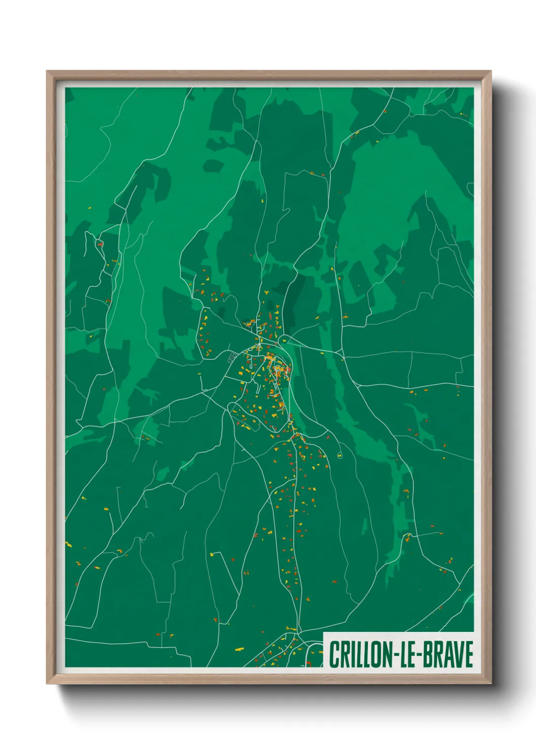 Une affiche de carte sur Crillon-le-Brave