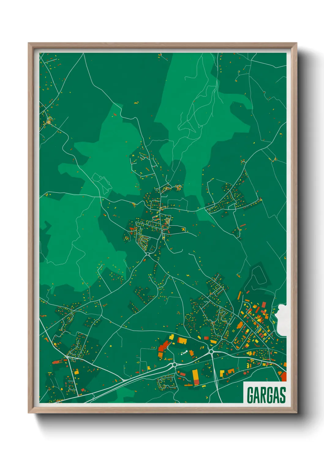 Une affiche de carte sur Gargas
