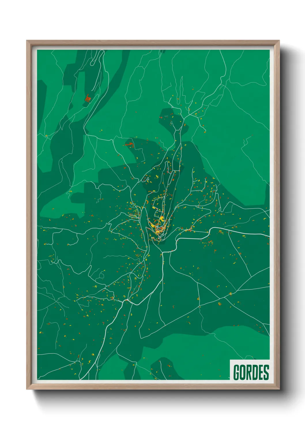 Une affiche de carte sur Gordes