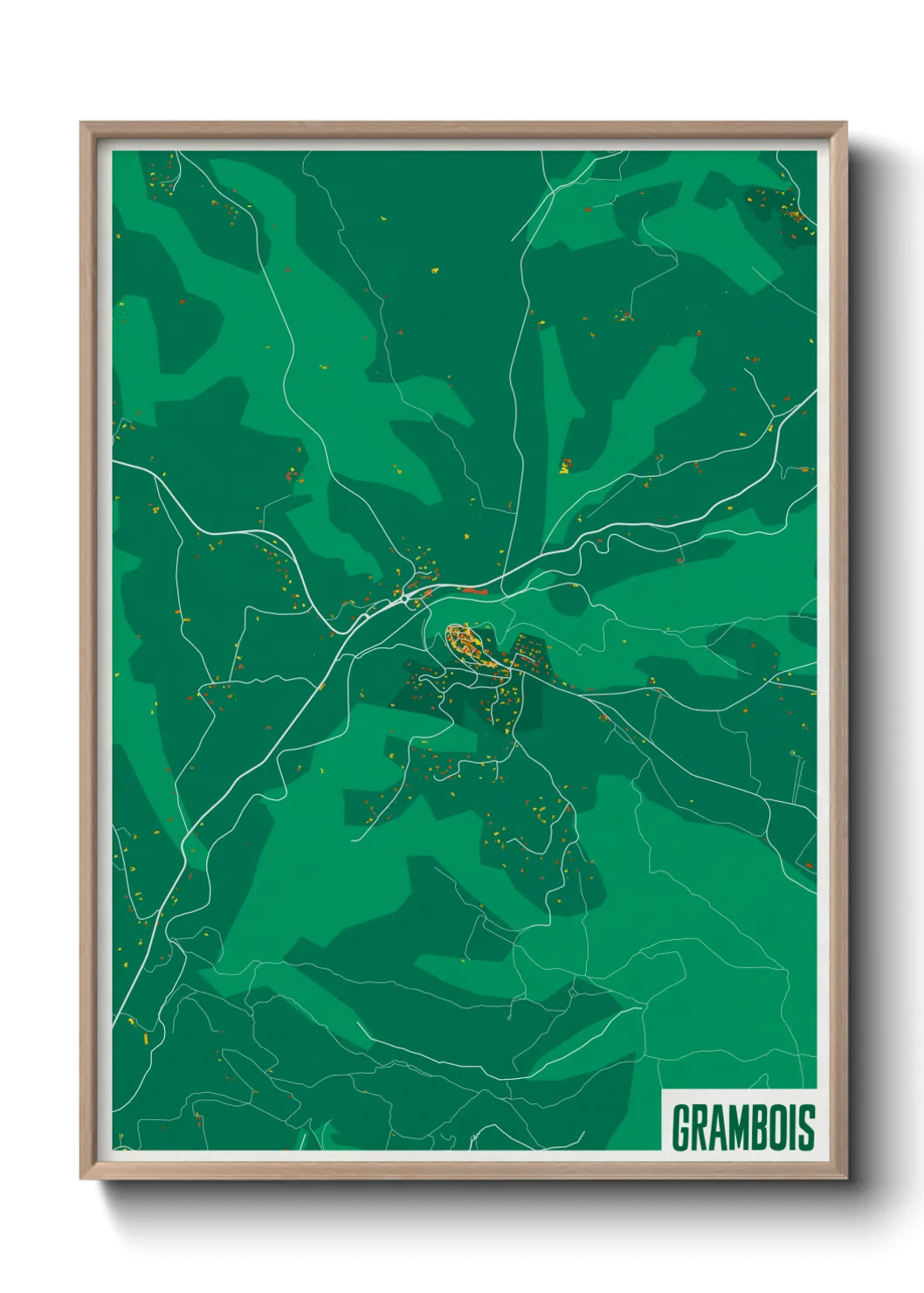 Une affiche de carte sur Grambois