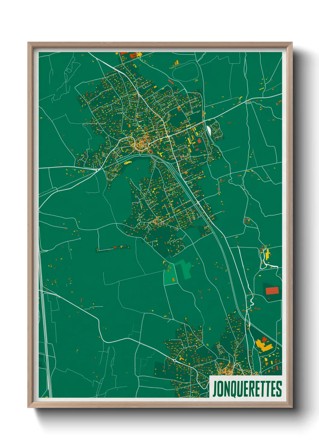 Une affiche de carte sur Jonquerettes