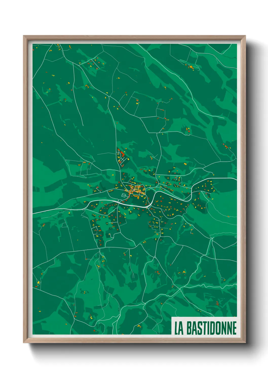 Une affiche de carte sur La Bastidonne