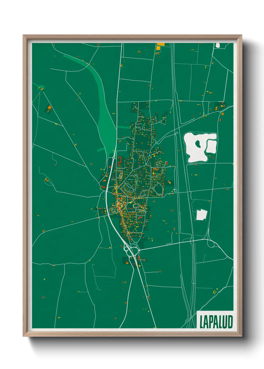 Une affiche de carte sur Lapalud