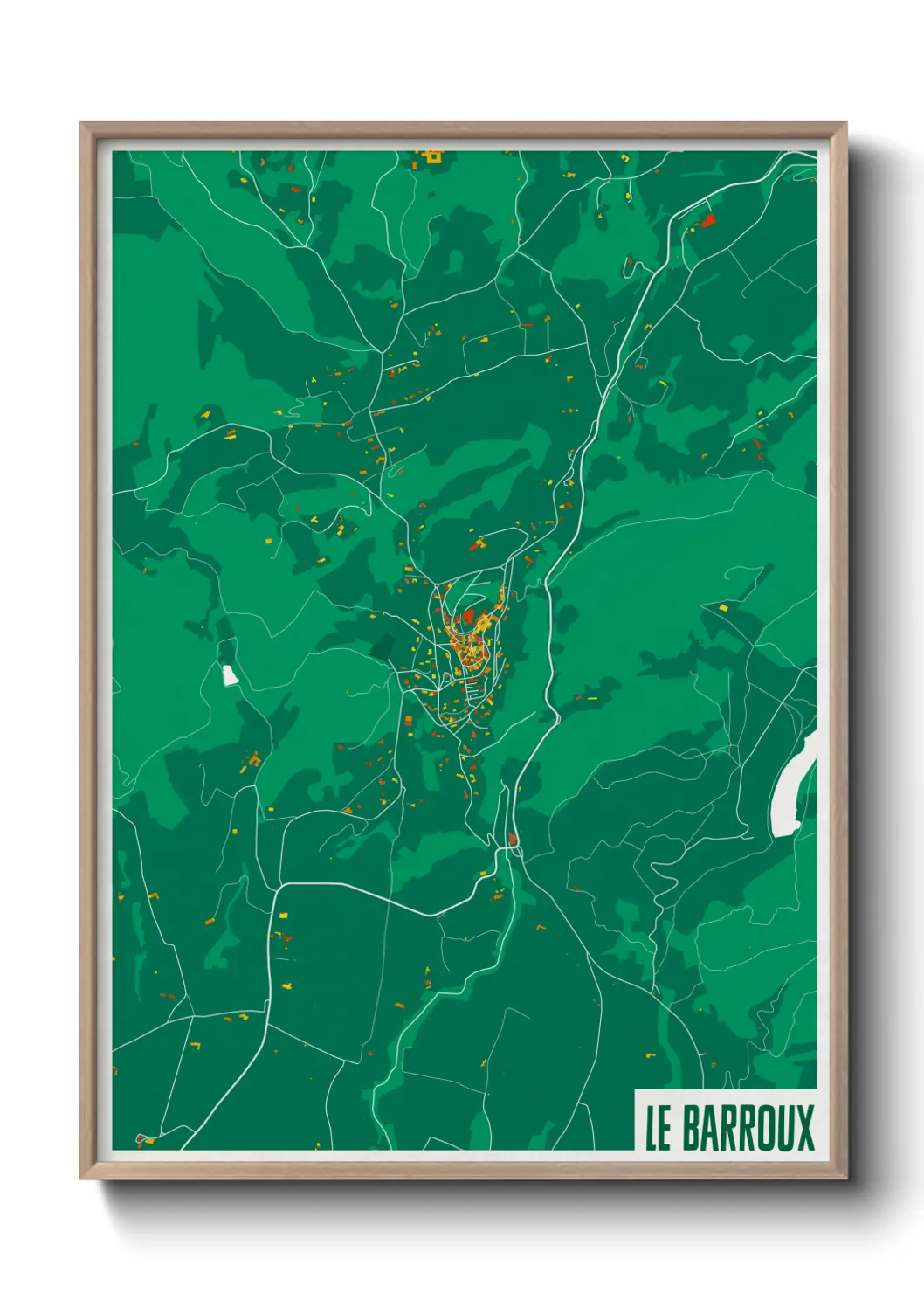 Une affiche de carte sur Le Barroux