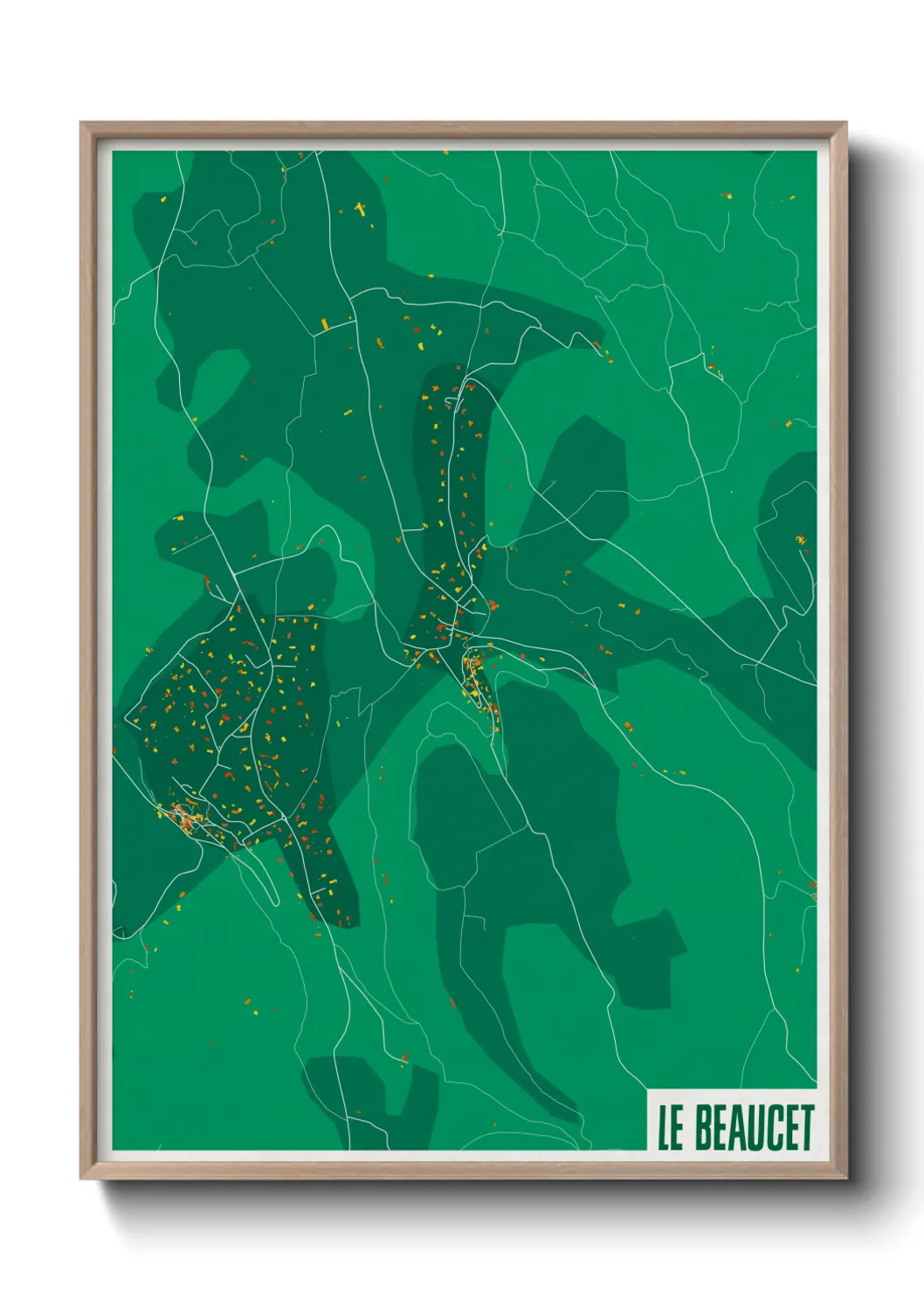 Un poster carteLe Beaucet