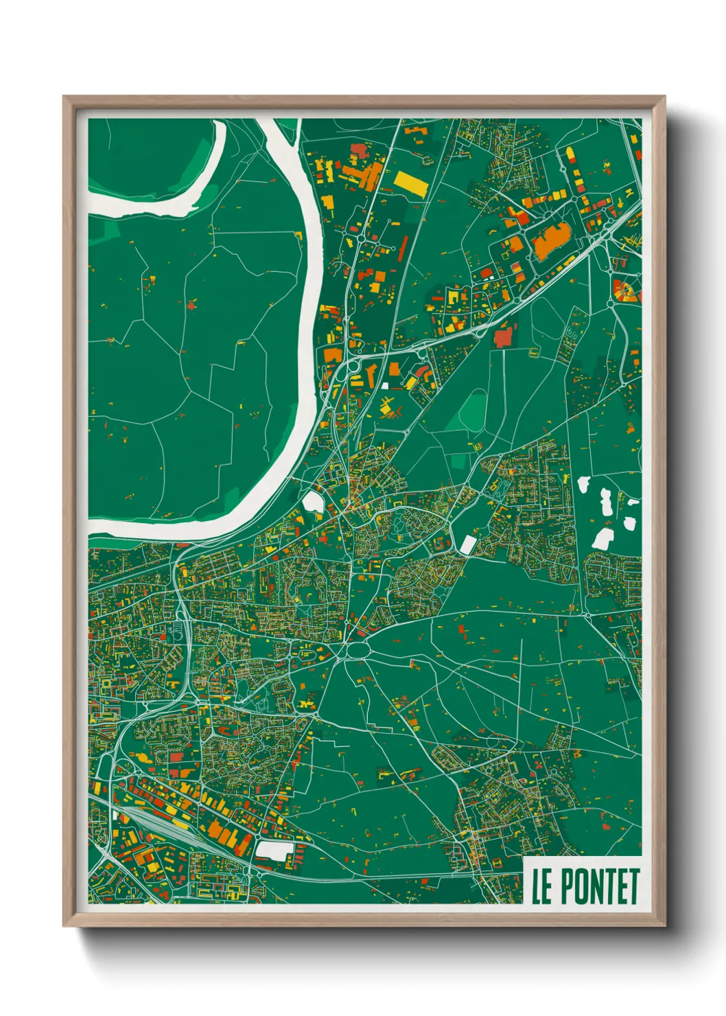 Une affiche de carte sur Le Pontet