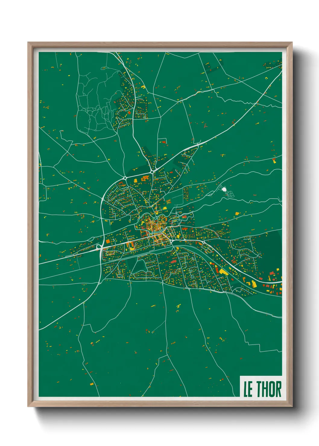 Une affiche de carte sur Le Thor