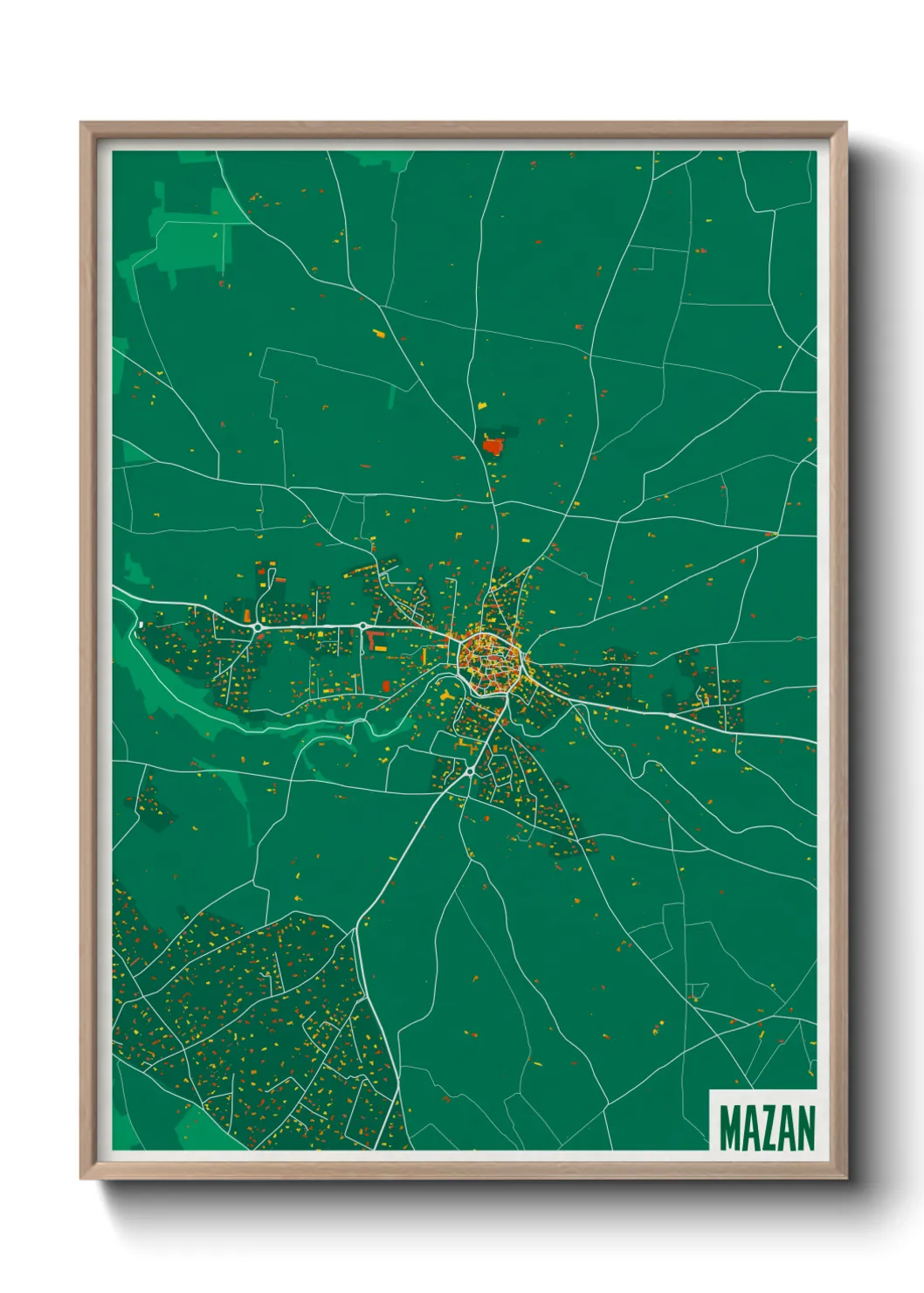 Une affiche de carte sur Mazan