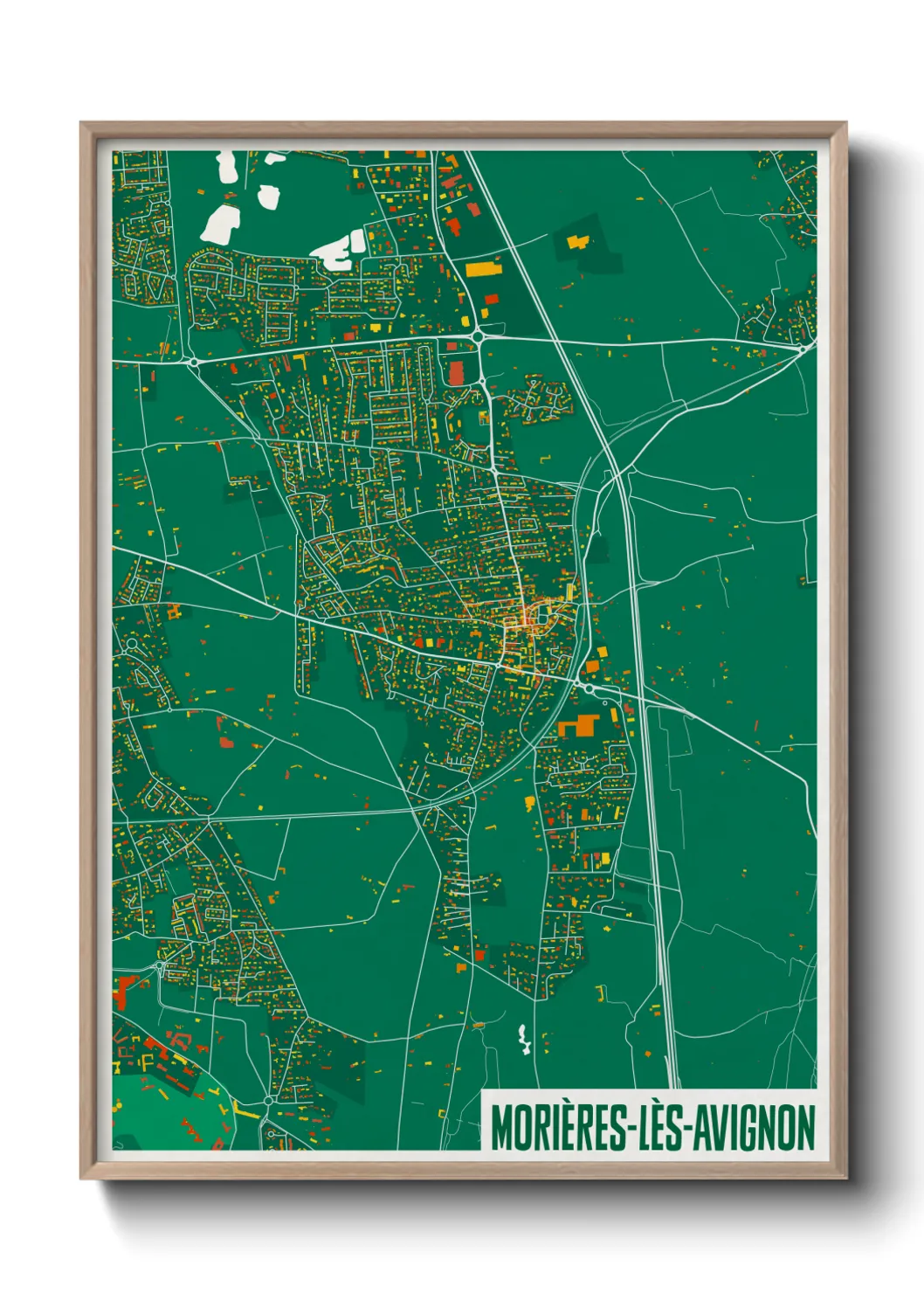 Une affiche de carte sur Morières-lès-Avignon
