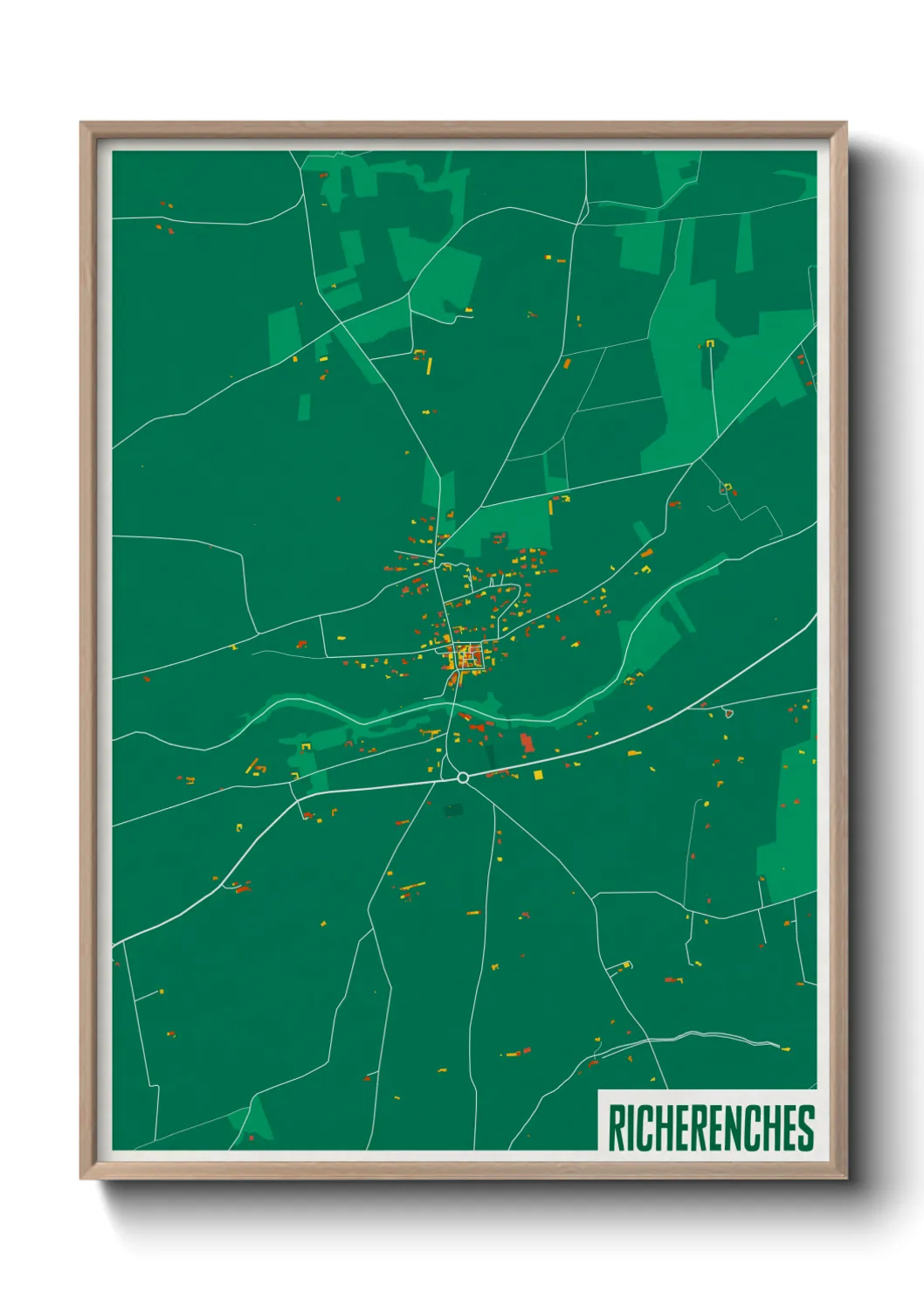 Une affiche de carte sur Richerenches