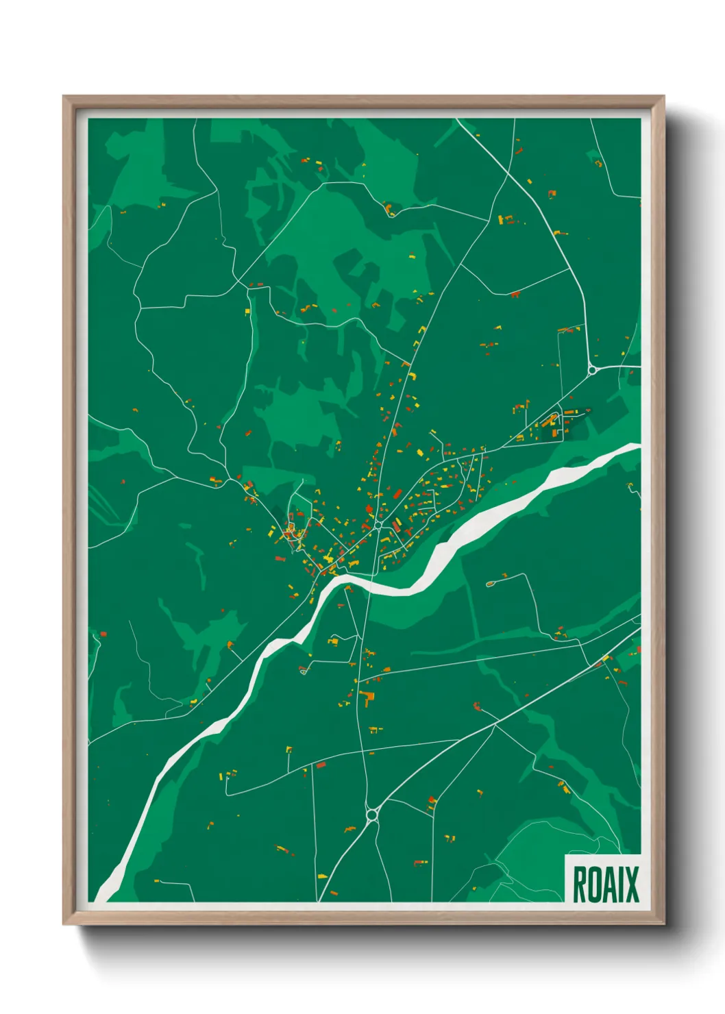 Une affiche de carte sur Roaix