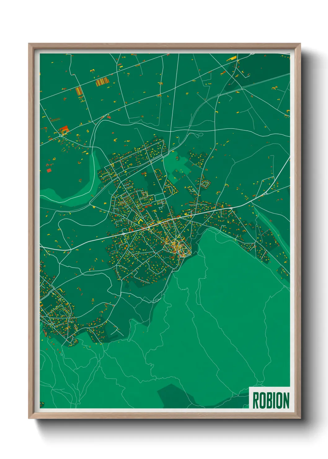 Une affiche de carte sur Robion