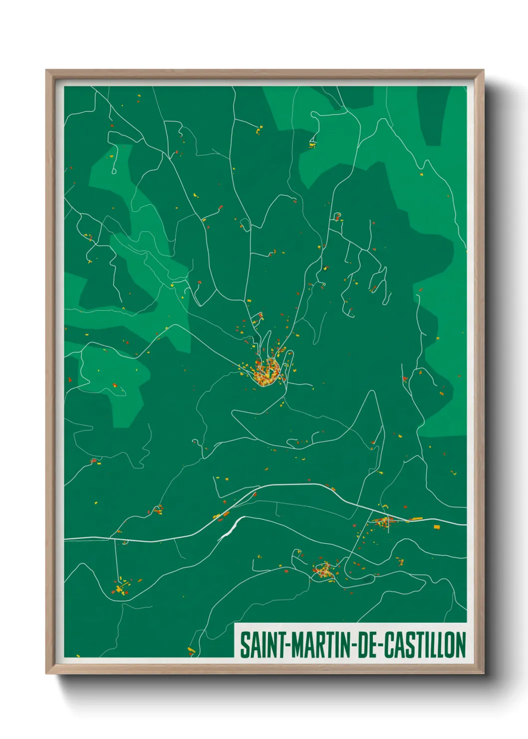 Un poster carteSaint-Martin-de-Castillon