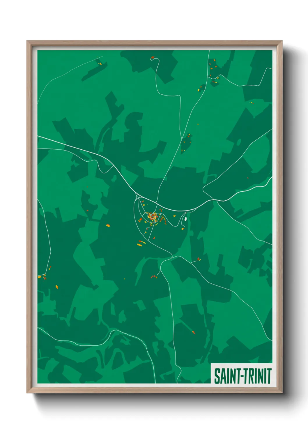 Une affiche de carte sur Saint-Trinit