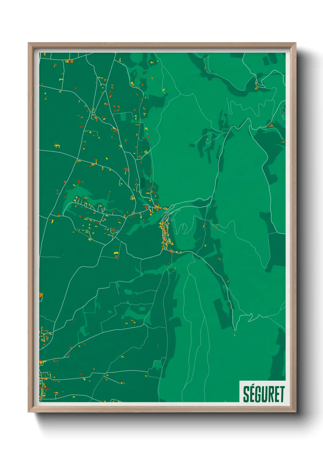 Une affiche de carte sur Séguret