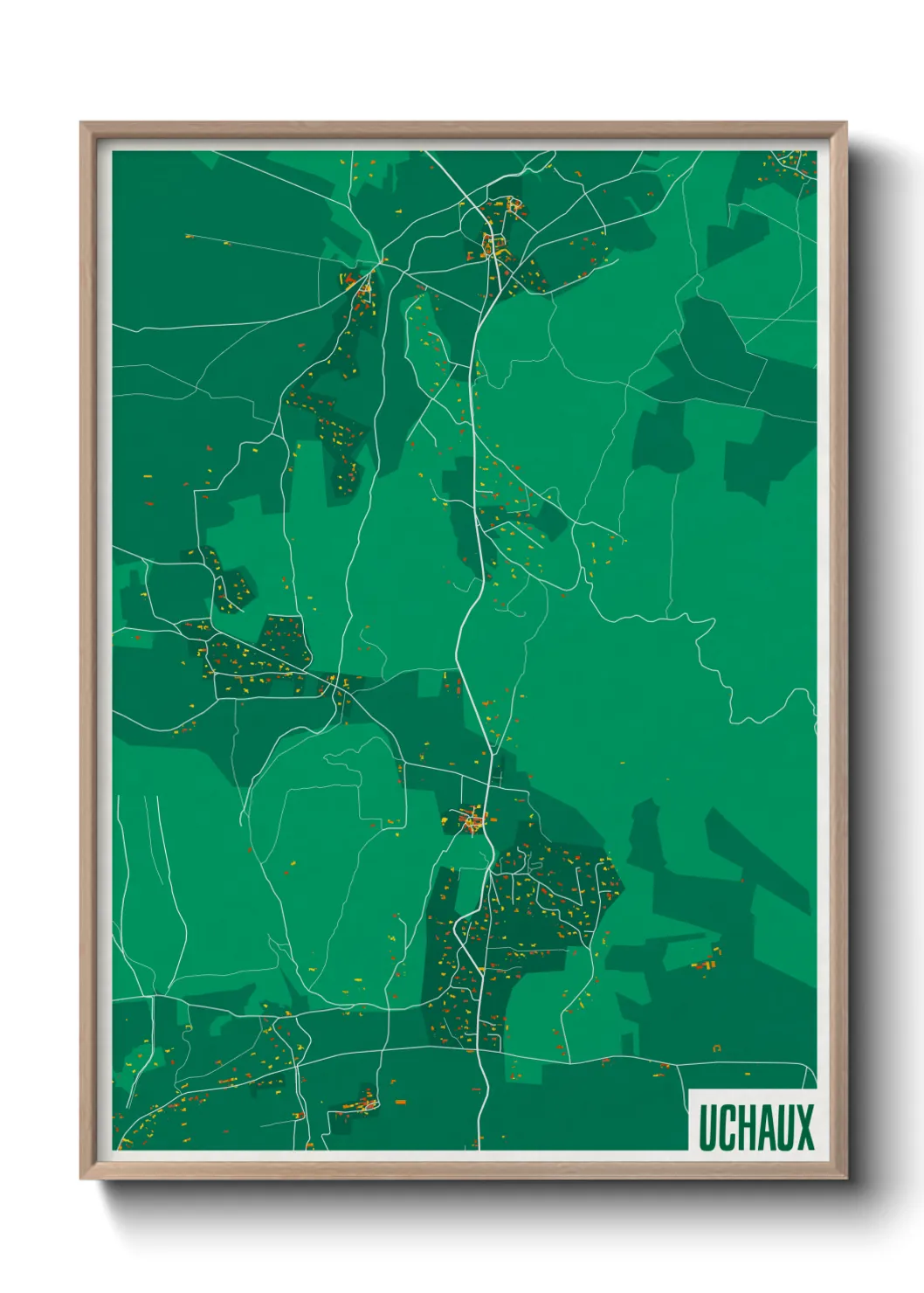 Une affiche de carte sur Uchaux