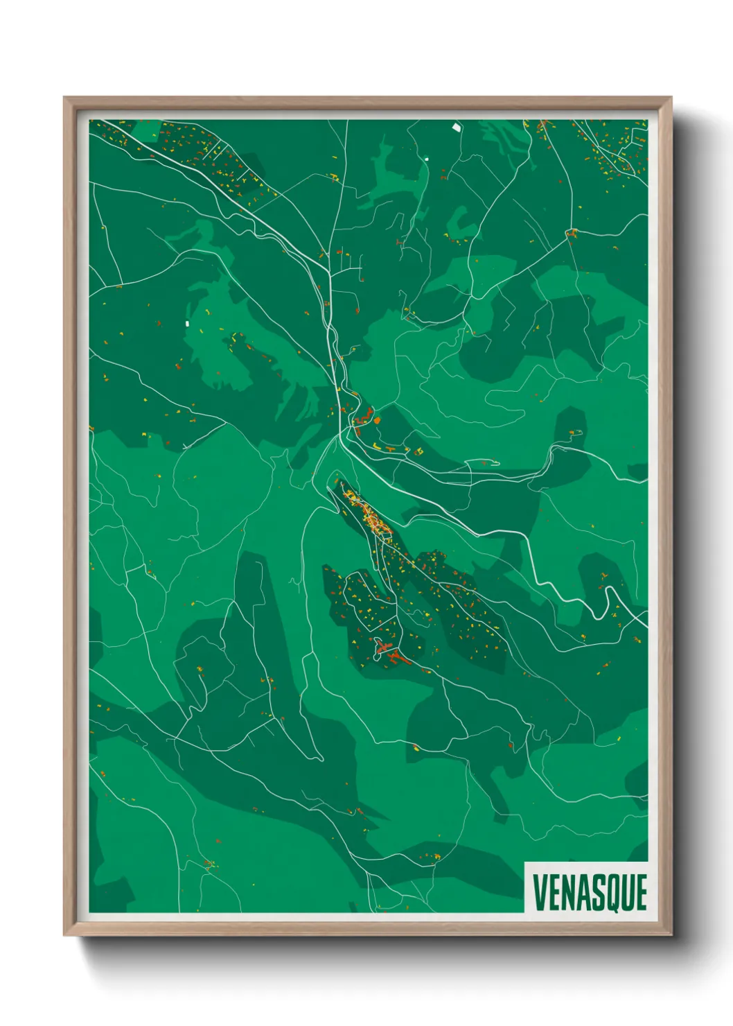 Une affiche de carte sur Venasque